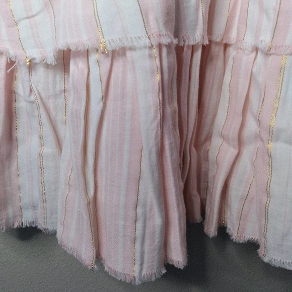 TRUE Craft Striped Tiered Ruffle Dress sz XS - Picture 7 of 8